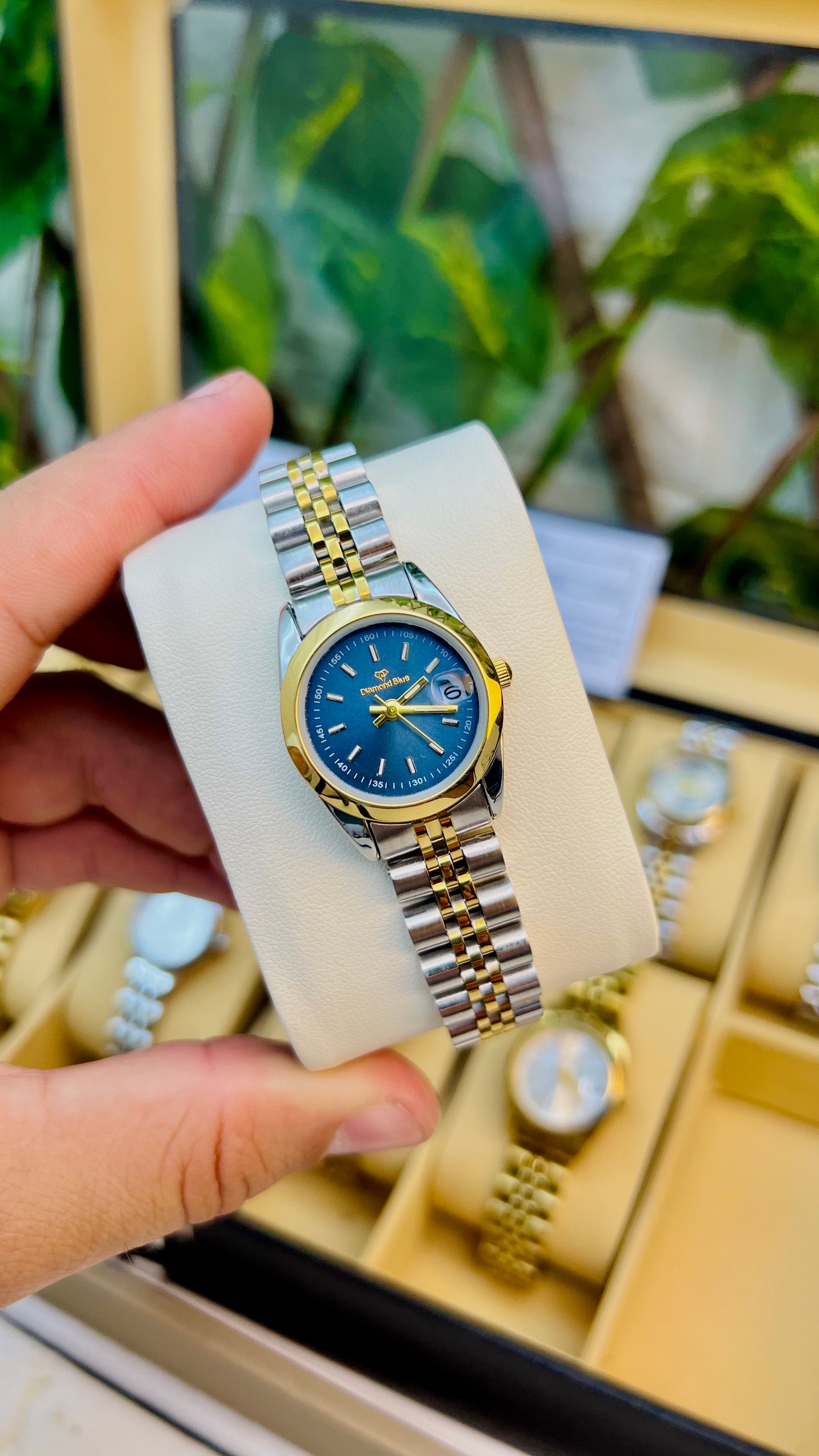 Diamond Blue Two-Tone Jubilee Blue Dial Watch