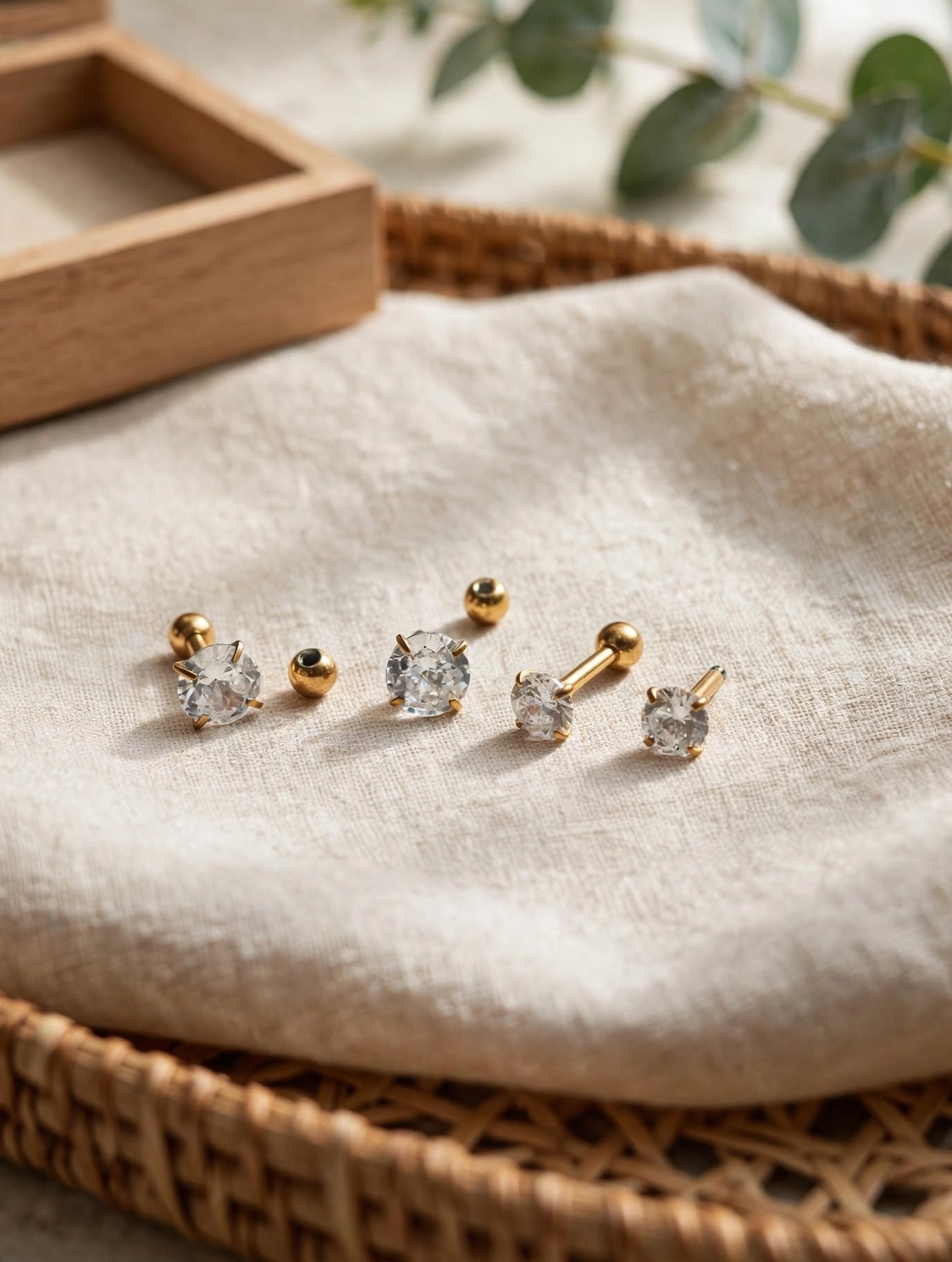 Dual Size Crystal Studs